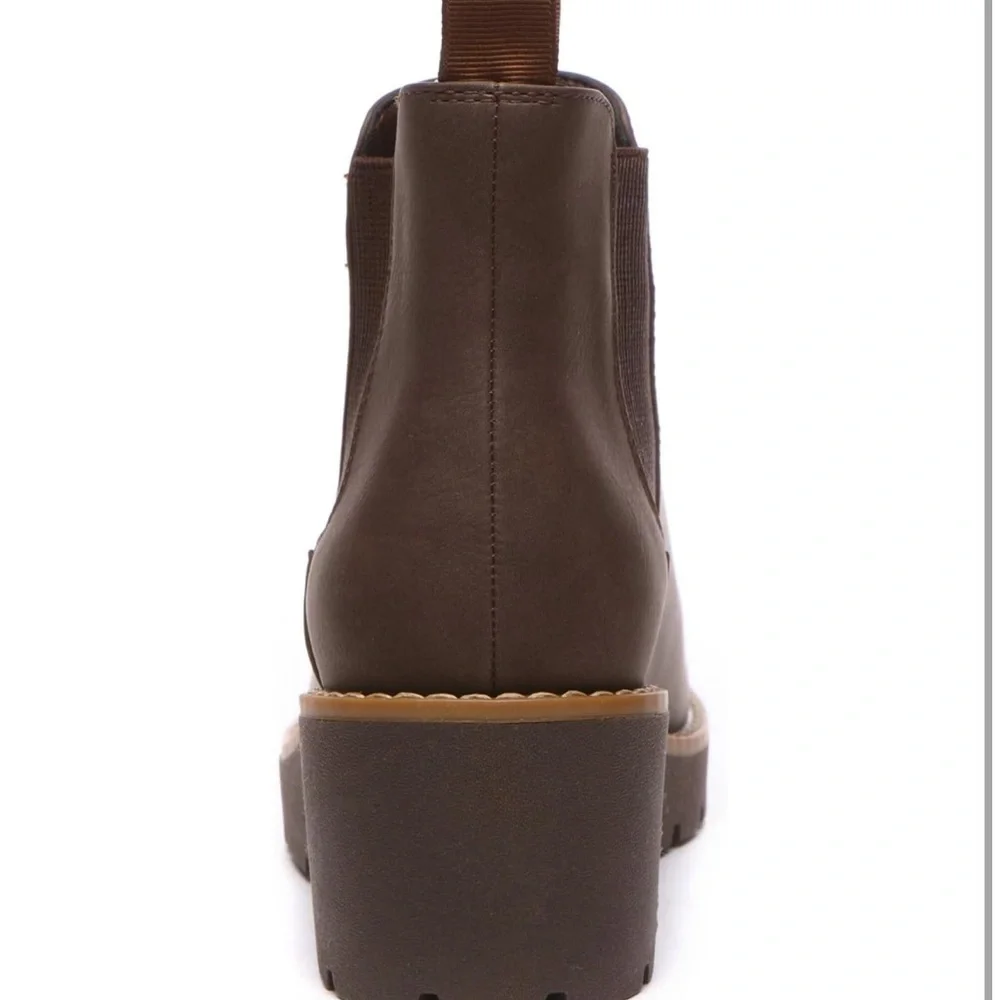 Athlefit Women's Chelsea Wedge Boots Elastic Platform Wedge Ankle Booties - Picture 3 of 7
